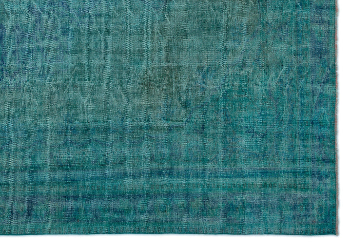 Athens Turquoise Tumbled Wool Hand Woven Carpet 197 x 284