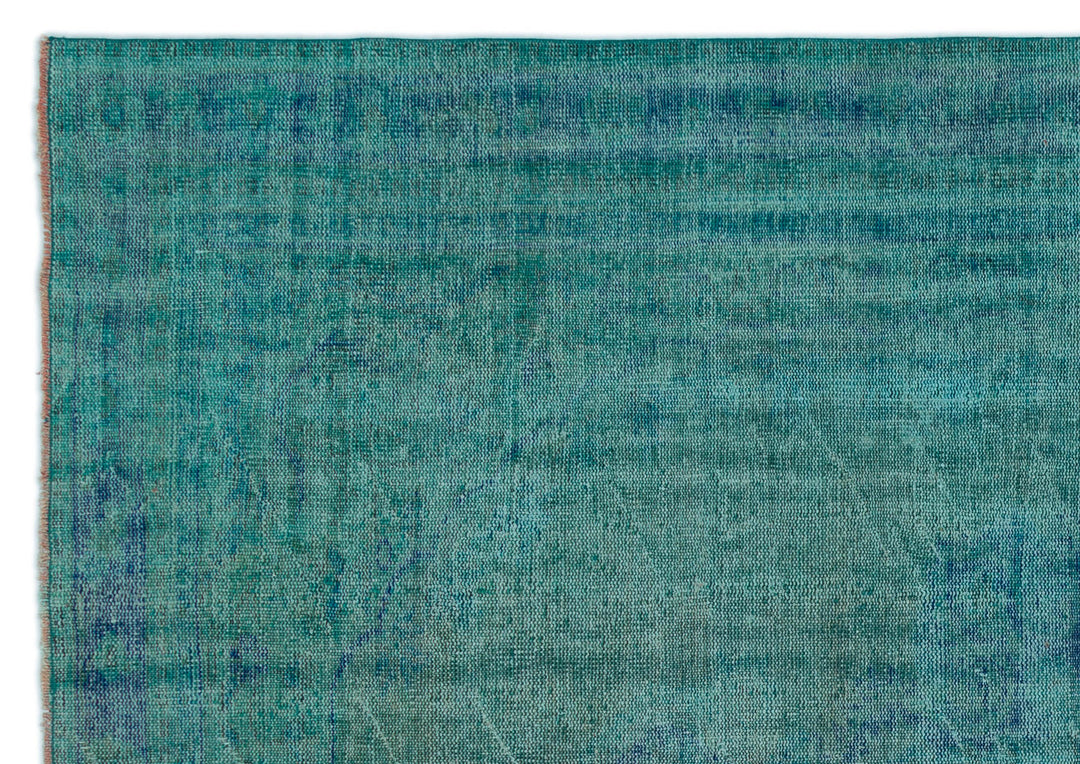 Athens Turquoise Tumbled Wool Hand Woven Carpet 197 x 284