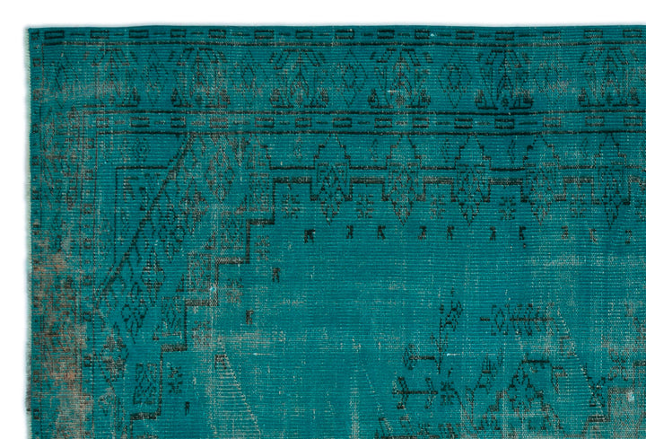 Athens Turquoise Tumbled Wool Hand Woven Rug 173 x 258
