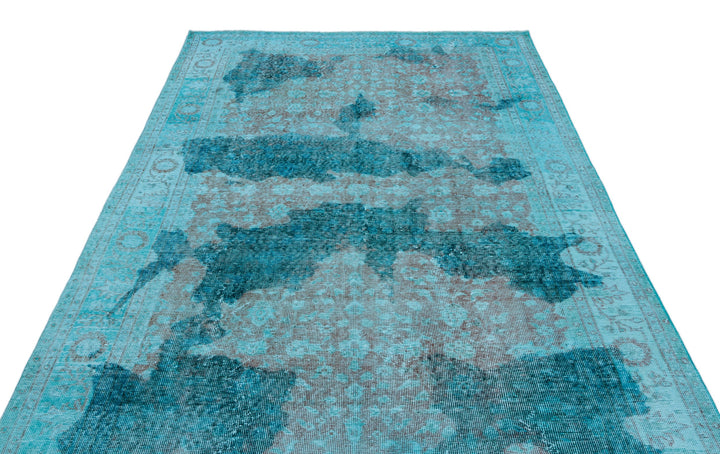 Athens Turquoise Tumbled Wool Hand Woven Carpet 185 x 290