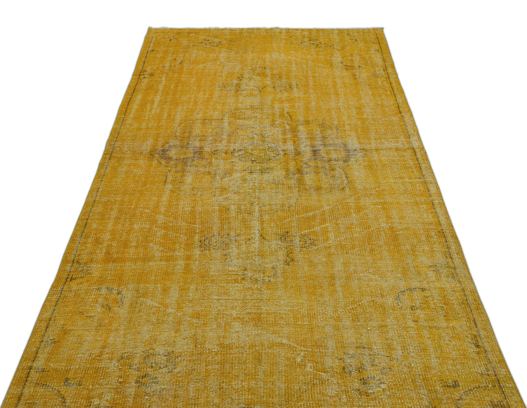 Athens Yellow Tumbled Wool Hand Woven Carpet 145 x 270