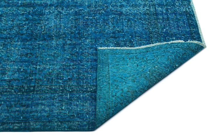 Athens Turquoise Tumbled Wool Hand Woven Carpet 162 x 276