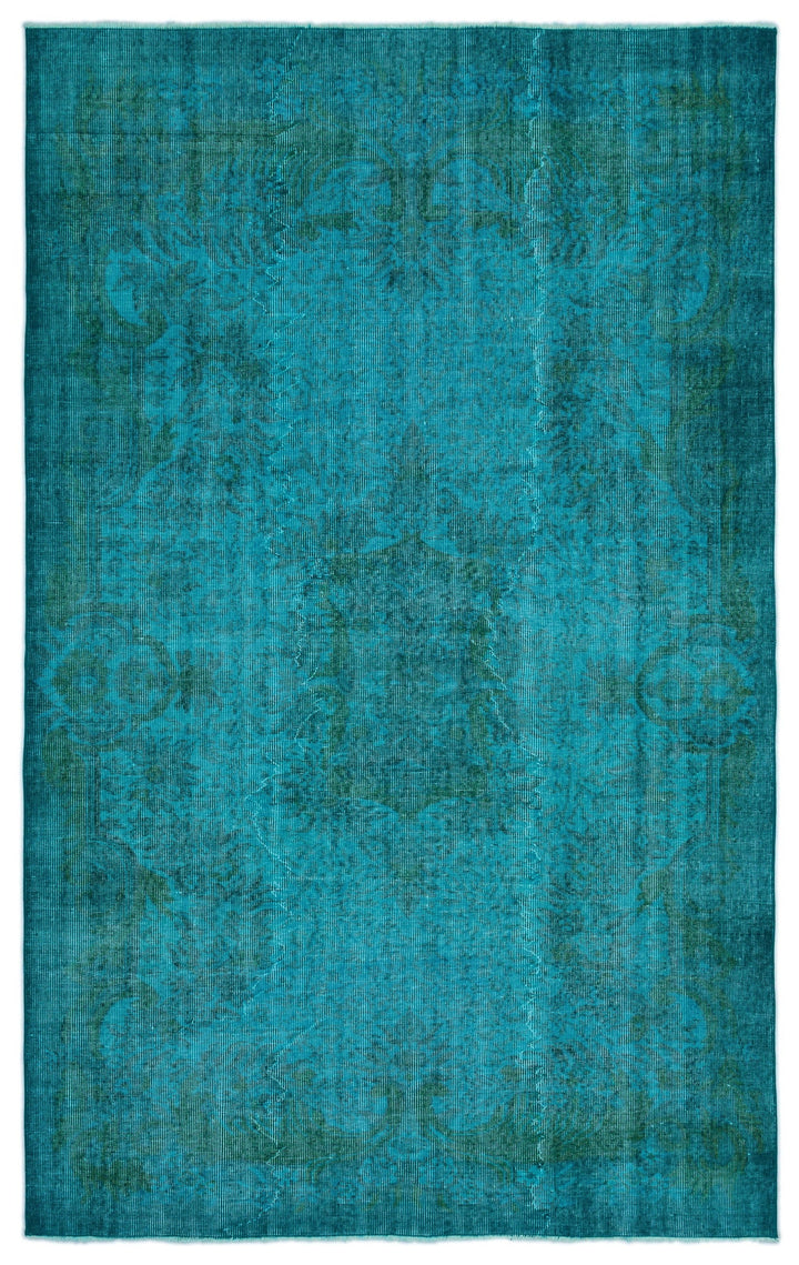 Athens Turquoise Tumbled Wool Hand Woven Rug 174 x 281