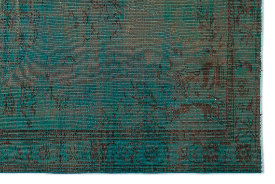 Athens Turquoise Tumbled Wool Hand Woven Rug 174 x 263