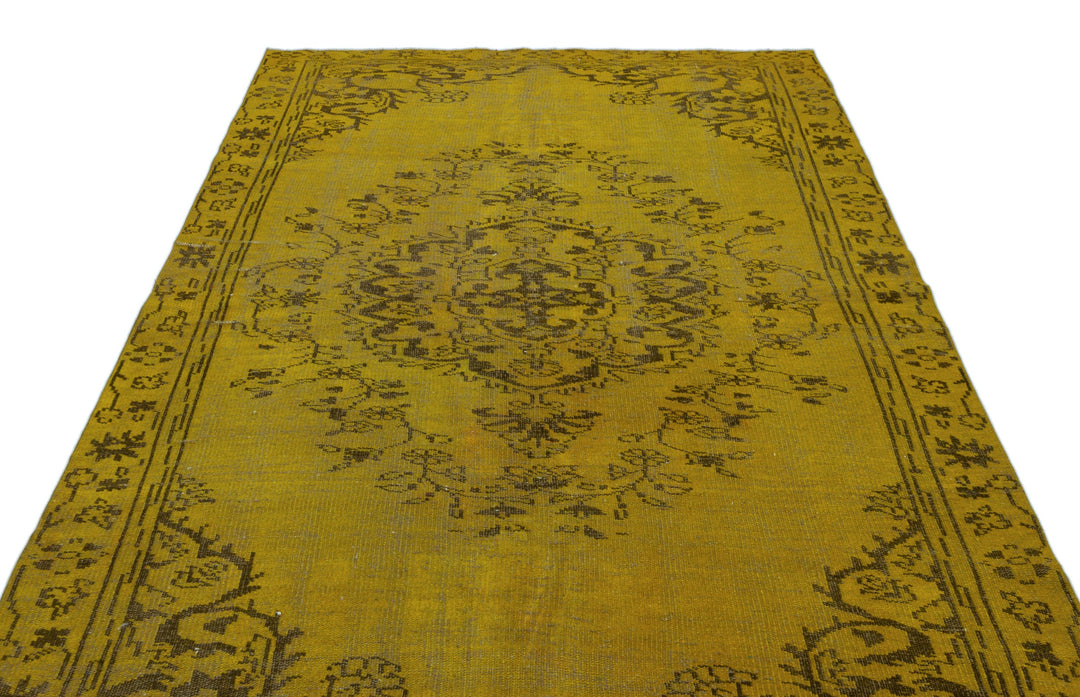 Athens Yellow Tumbled Wool Hand Tufted Carpet 176 x 273