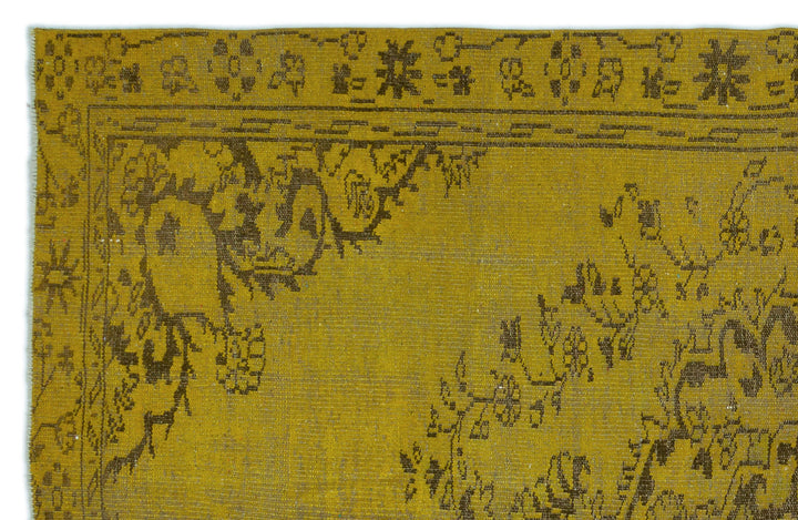 Athens Yellow Tumbled Wool Hand Tufted Carpet 176 x 273