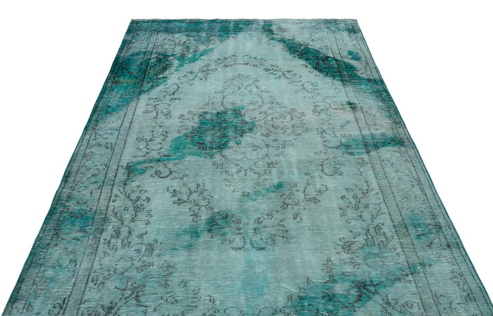 Athens Turquoise Tumbled Wool Hand Woven Rug 173 x 305