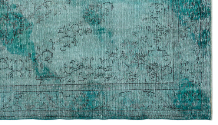 Athens Turquoise Tumbled Wool Hand Woven Rug 173 x 305