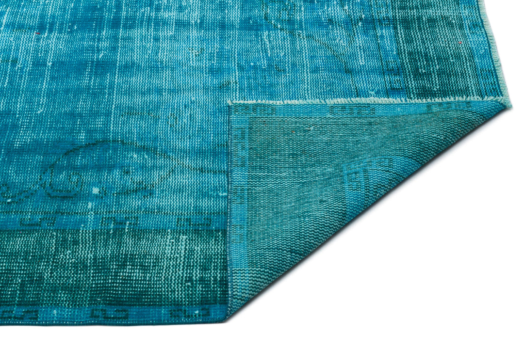Athens Turquoise Tumbled Wool Hand Woven Carpet 161 x 295