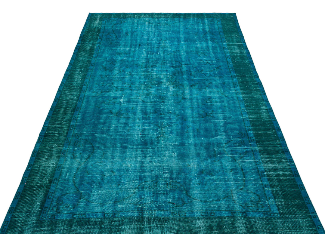 Athens Turquoise Tumbled Wool Hand Woven Carpet 161 x 295