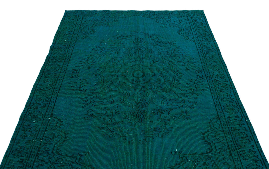 Athens Turquoise Tumbled Wool Hand Woven Carpet 164 x 259