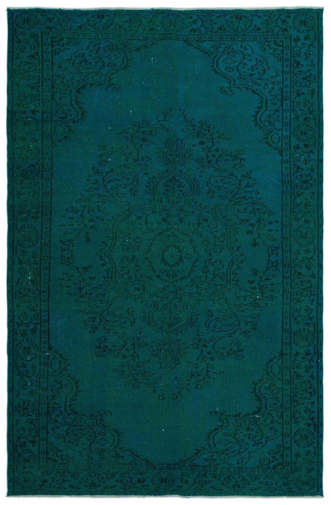 Athens Turquoise Tumbled Wool Hand Woven Carpet 164 x 259