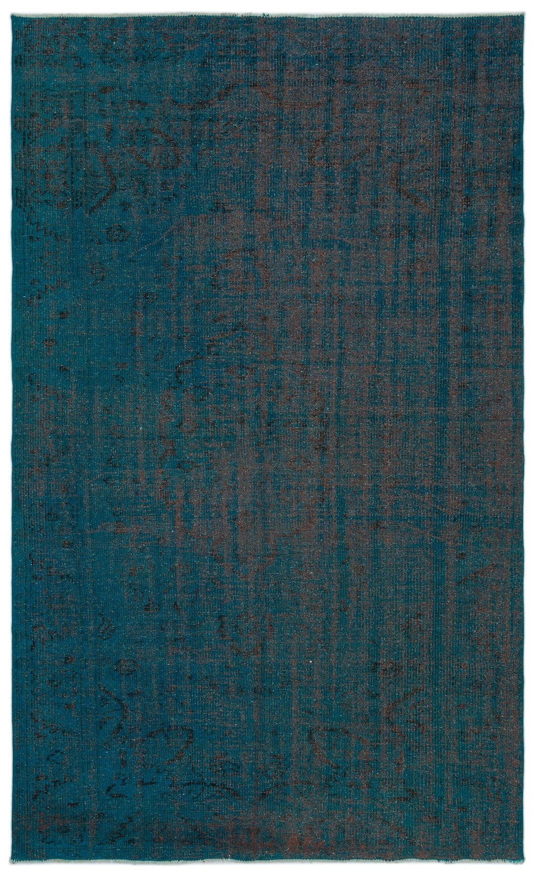 Athens Turquoise Tumbled Wool Hand Woven Carpet 162 x 260