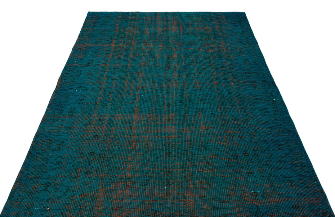 Athens Turquoise Tumbled Wool Hand Woven Carpet 158 x 241