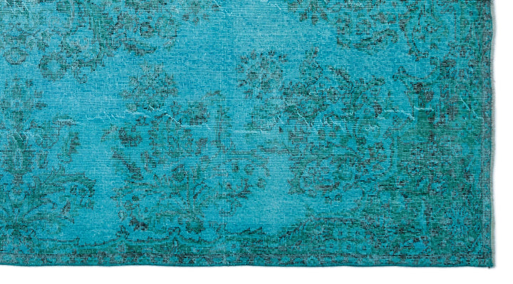 Athens Turquoise Tumbled Wool Hand Woven Carpet 158 x 290