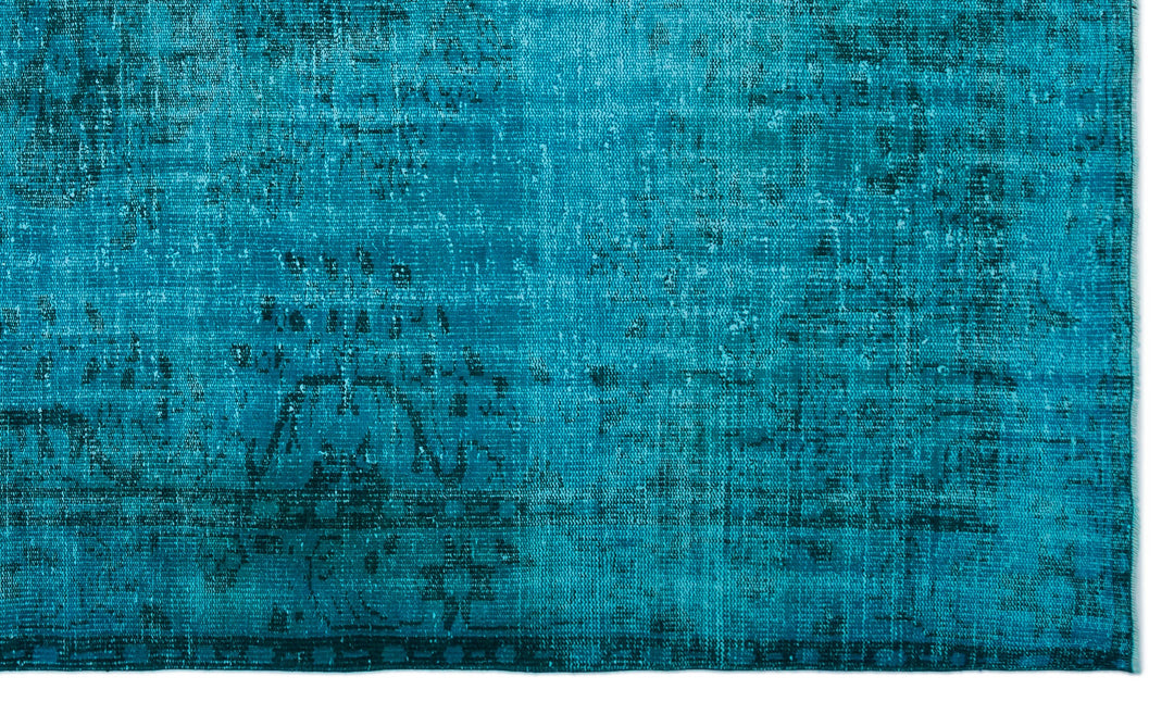 Athens Turquoise Tumbled Wool Hand Woven Carpet 186 x 313