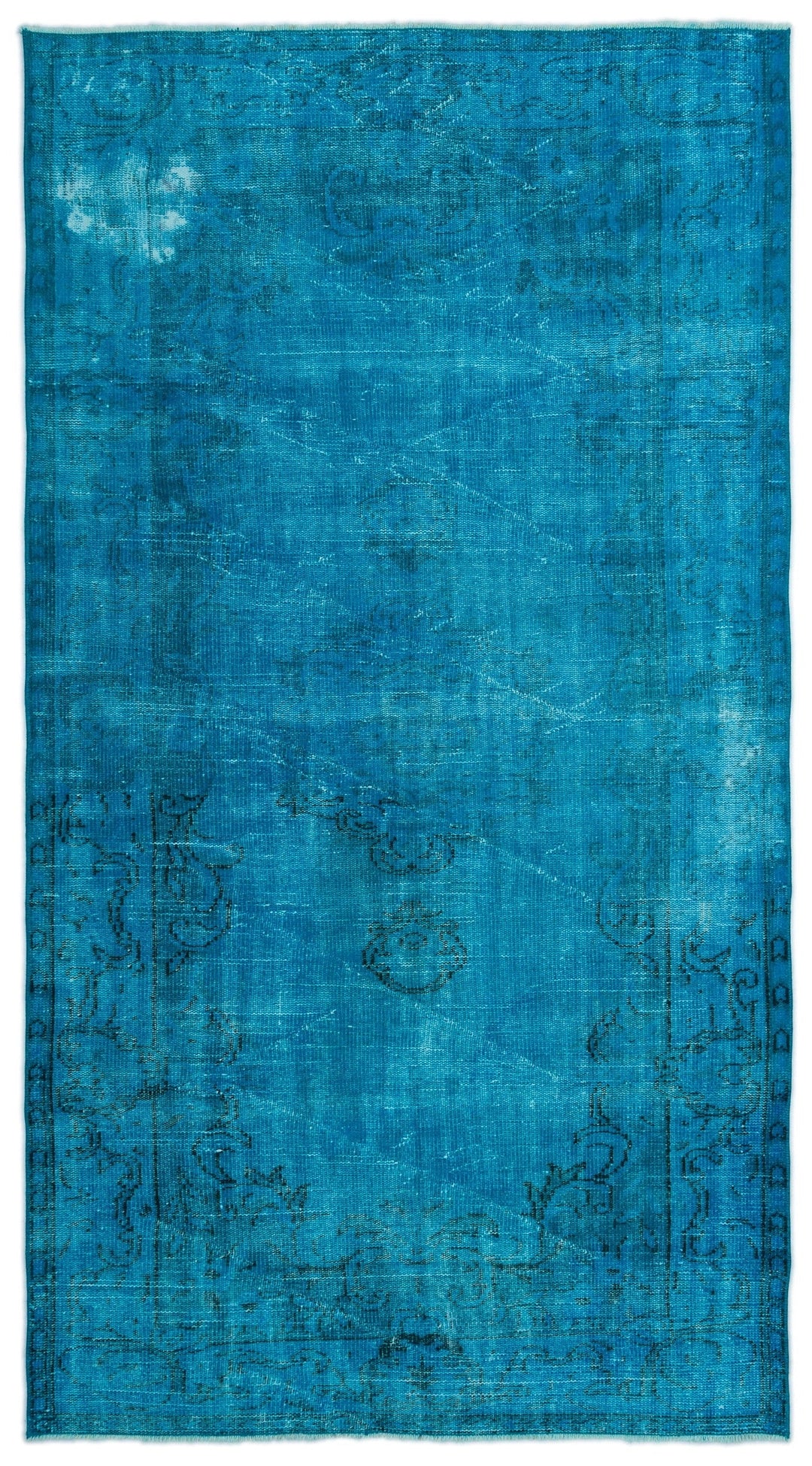Athens Turquoise Tumbled Wool Hand Woven Carpet 145 x 265