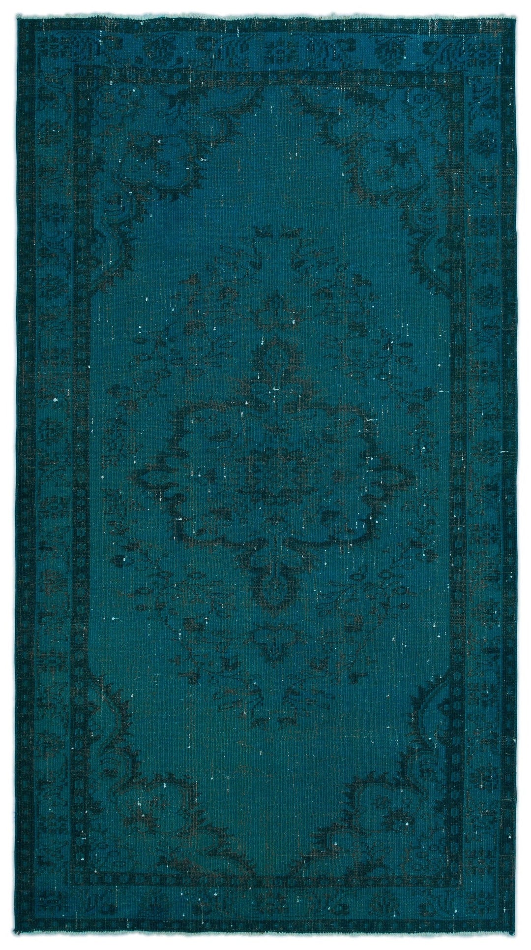 Athens Turquoise Tumbled Wool Hand Woven Carpet 150 x 272