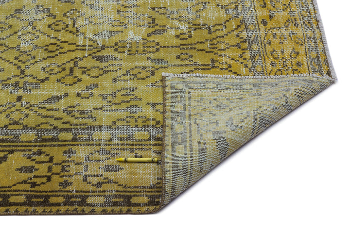 Athens Yellow Tumbled Wool Hand Woven Carpet 180 x 287