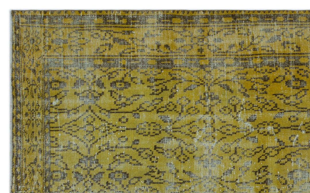 Athens Yellow Tumbled Wool Hand Woven Carpet 180 x 287