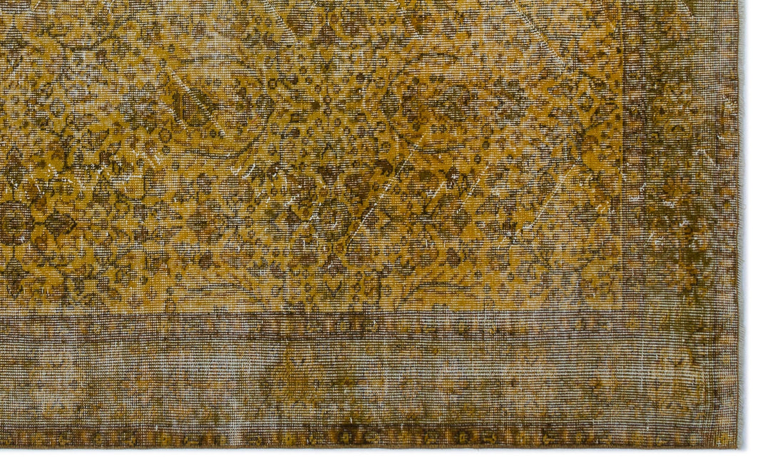 Athens Yellow Tumbled Wool Hand Woven Carpet 166 x 272