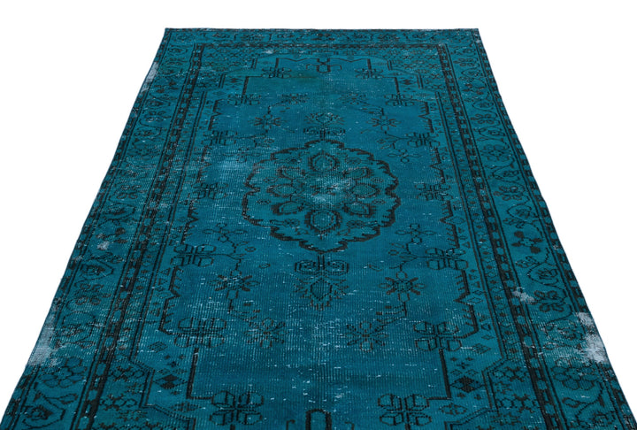 Athens Turquoise Tumbled Wool Hand Woven Carpet 152 x 283