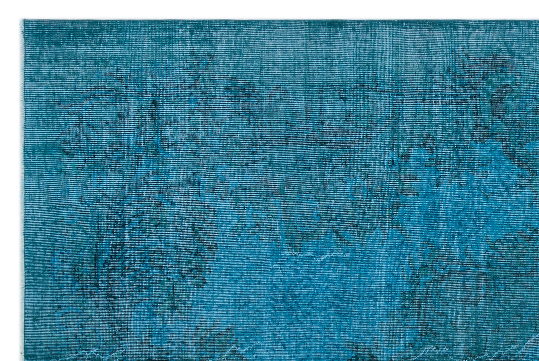Athens Turquoise Tumbled Wool Hand Woven Carpet 183 x 277