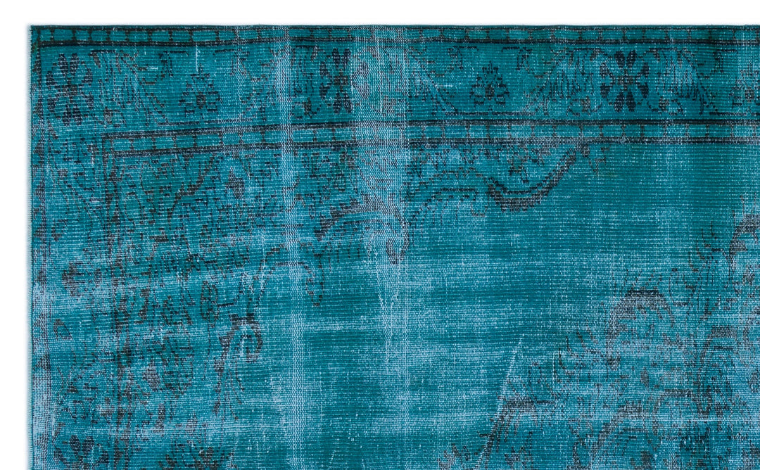 Athens Turquoise Tumbled Wool Hand Woven Rug 182 x 300