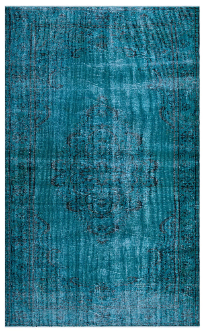 Athens Turquoise Tumbled Wool Hand Woven Rug 182 x 300