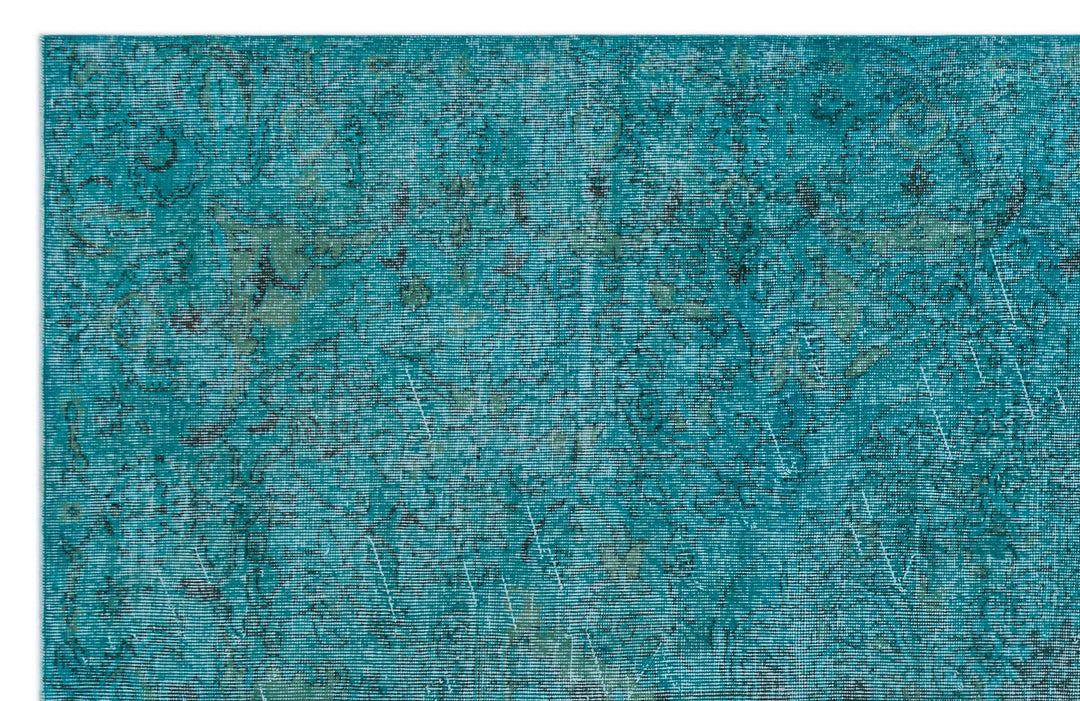 Athens Turquoise Tumbled Wool Hand Woven Rug 194 x 309