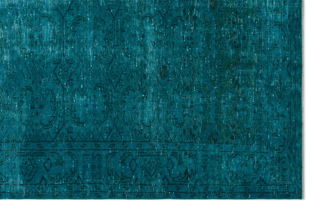 Athens Turquoise Tumbled Wool Hand Woven Rug 193 x 297