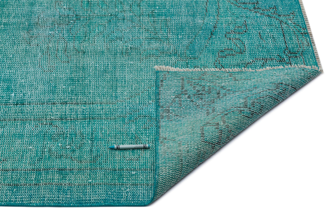 Athens Turquoise Tumbled Wool Hand Woven Rug 172 x 244