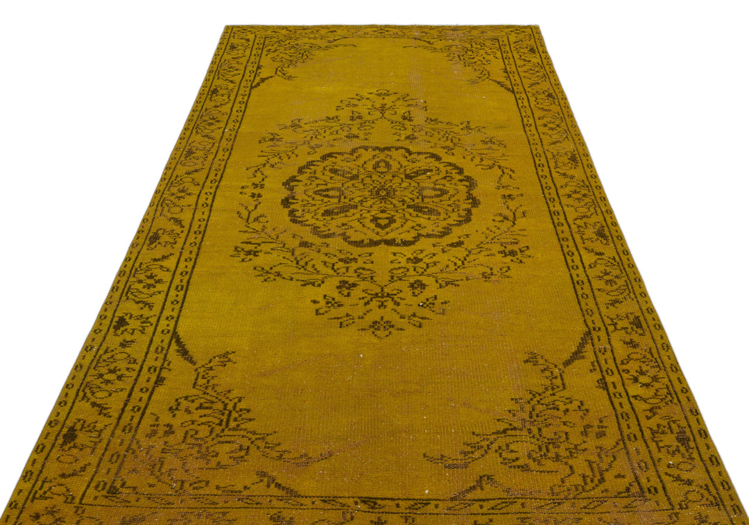 Athens Yellow Tumbled Wool Hand Woven Carpet 153 x 273