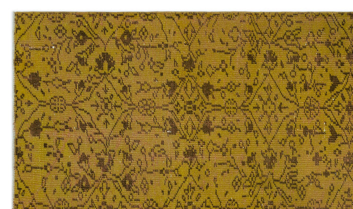 Athens Yellow Tumbled Wool Hand Woven Carpet 146 x 244