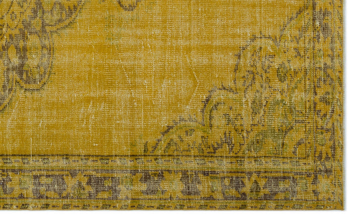 Athens Yellow Tumbled Wool Hand Woven Carpet 176 x 285