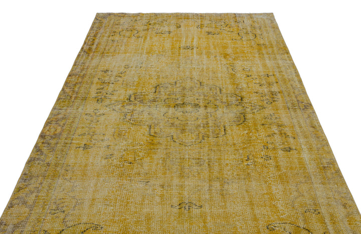 Athens Yellow Tumbled Wool Hand Woven Carpet 170 x 304