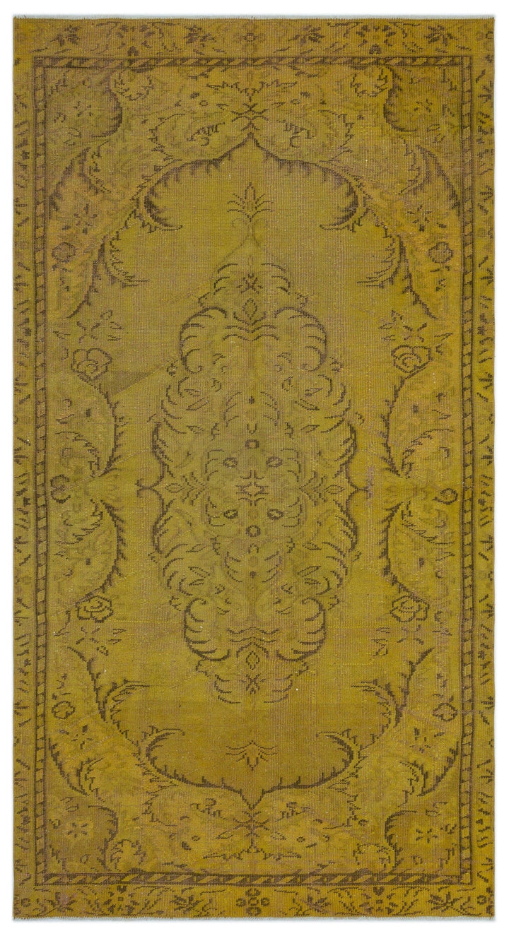 Athens Yellow Tumbled Wool Hand Woven Carpet 159 x 283