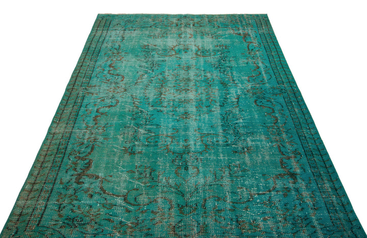 Athens Turquoise Tumbled Wool Hand Woven Carpet 168 x 261