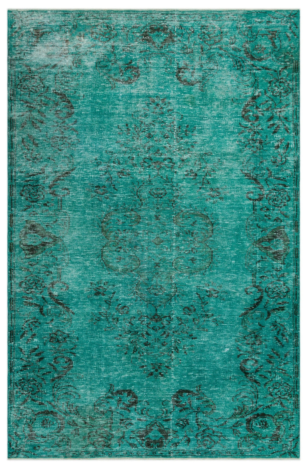 Athens Turquoise Tumbled Wool Hand Woven Rug 173 x 268