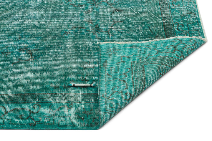 Athens Turquoise Tumbled Wool Hand Woven Rug 115 x 205