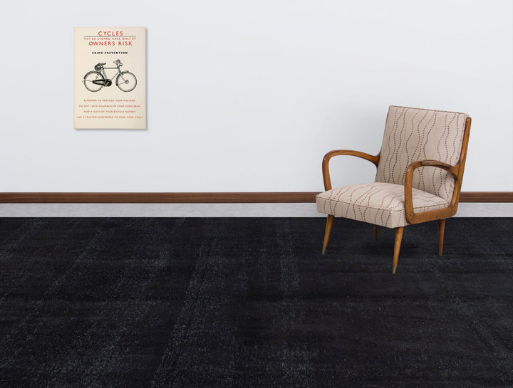 Epirus Black Tumbled Wool Hand Woven Carpet 303 x 382