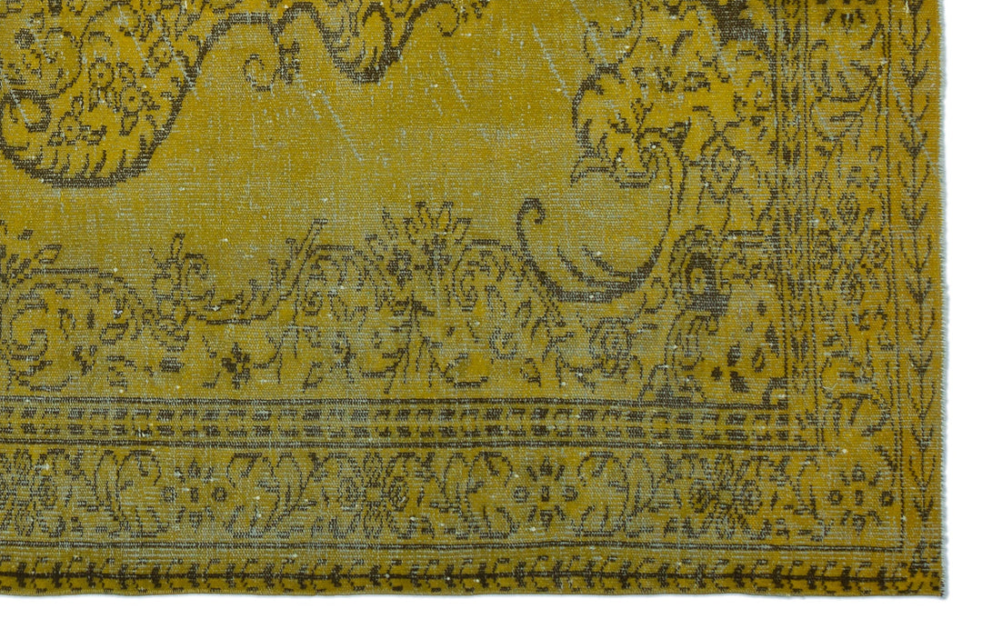 Athens Yellow Tumbled Wool Hand Woven Carpet 178 x 291