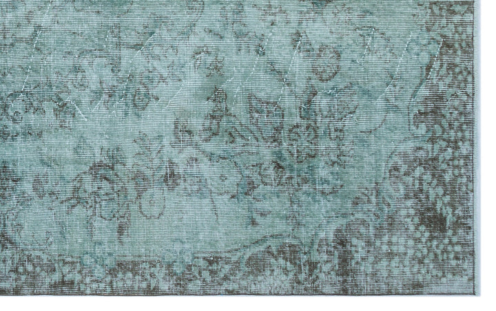 Athens Turquoise Tumbled Wool Hand Woven Carpet 161 x 260