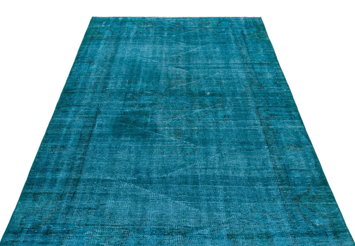 Athens Turquoise Tumbled Wool Hand Woven Carpet 154 x 253