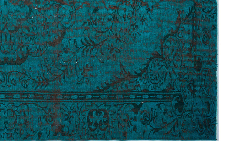 Athens Turquoise Tumbled Wool Hand Woven Carpet 186 x 283