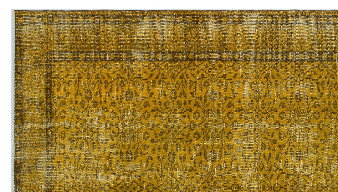 Athens Yellow Tumbled Wool Hand Woven Carpet 157 x 284