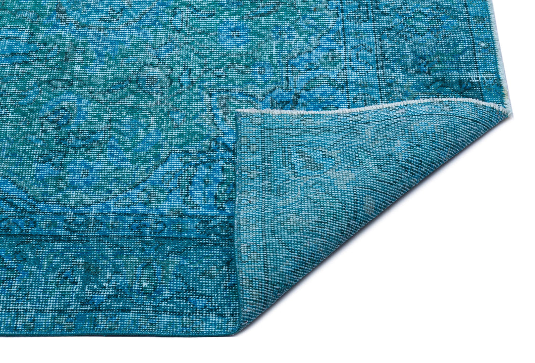 Athens Turquoise Tumbled Wool Hand Woven Carpet 164 x 263