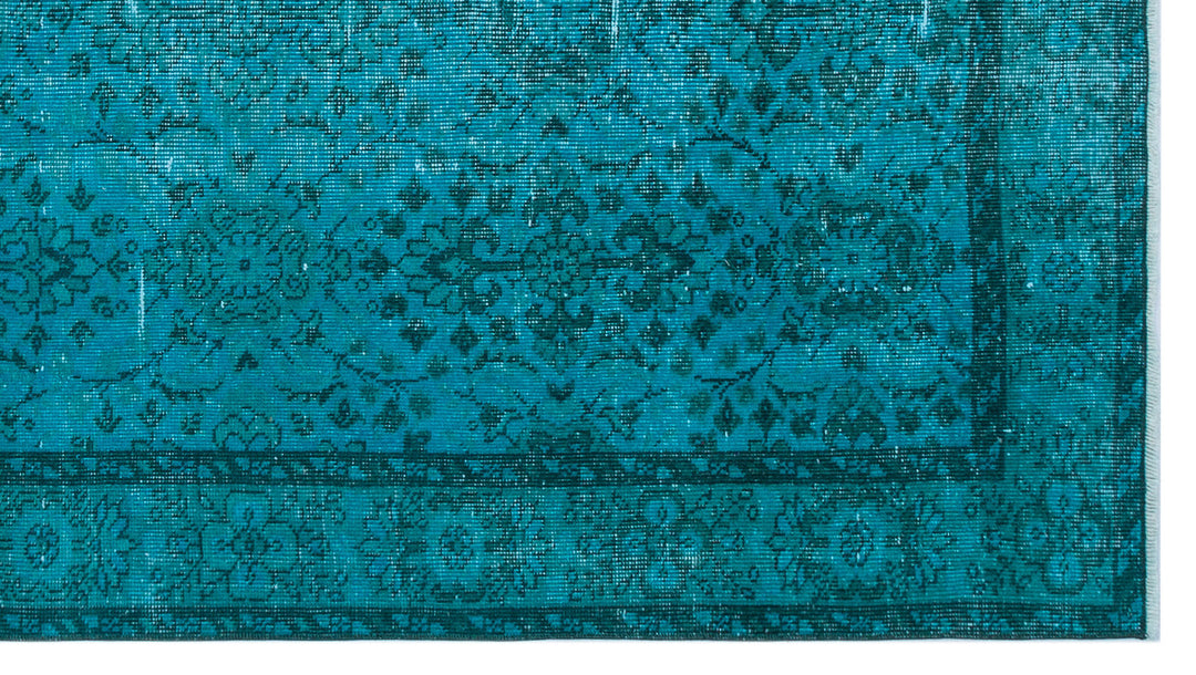 Athens Turquoise Tumbled Wool Hand Woven Carpet 136 x 248