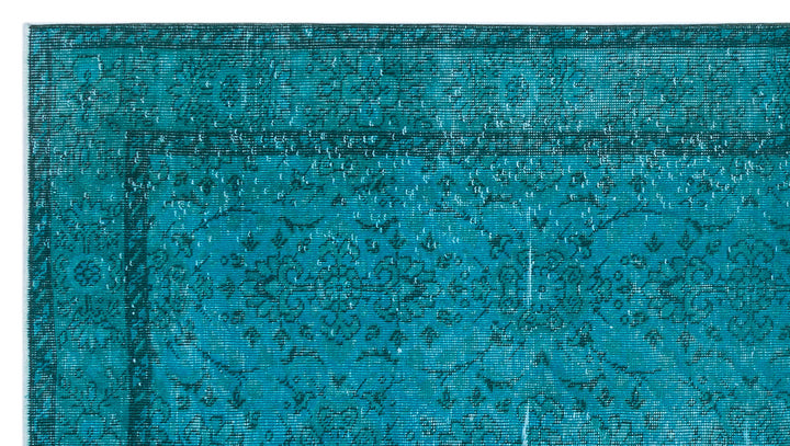 Athens Turquoise Tumbled Wool Hand Woven Carpet 136 x 248