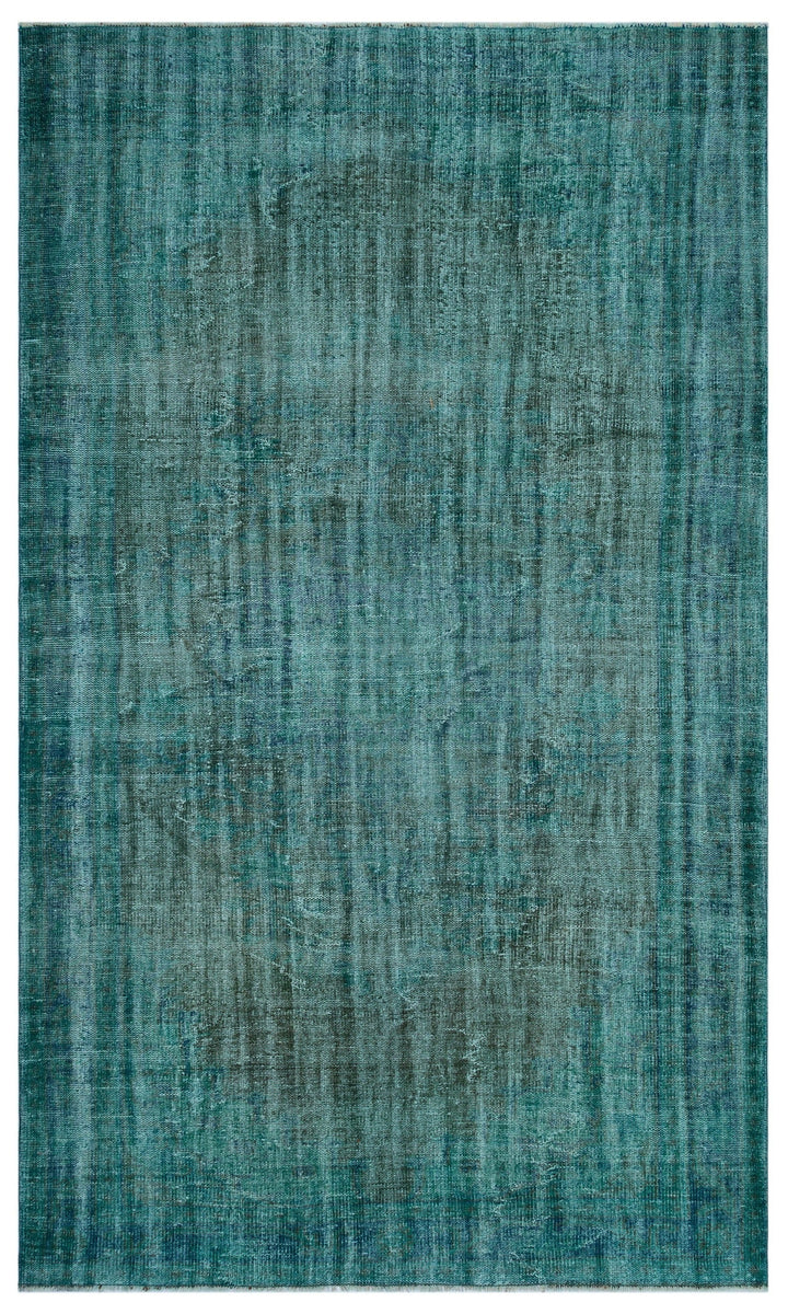 Athens Turquoise Tumbled Wool Hand Woven Rug 182 x 310
